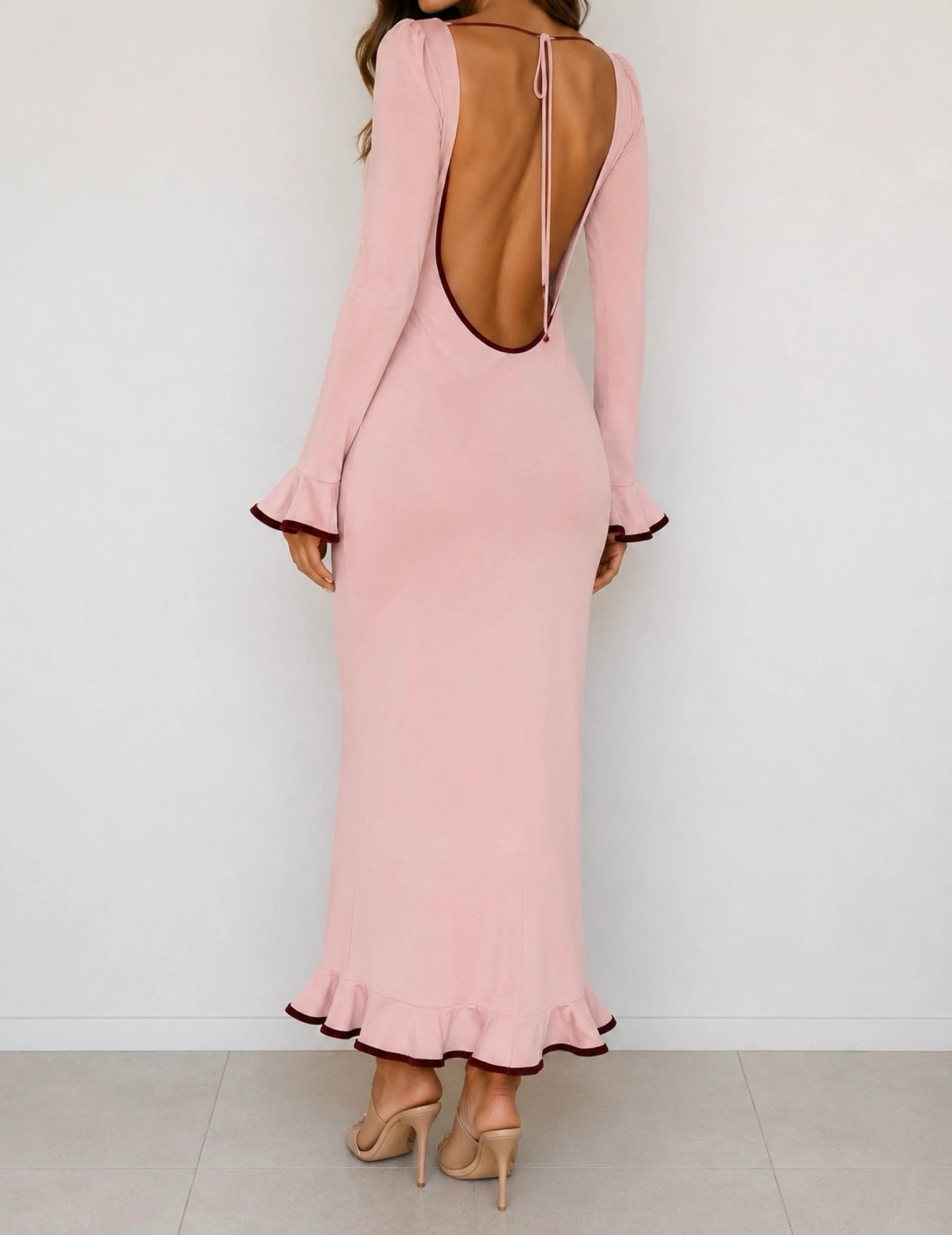 Flamenco-stijl jurk, lichtroze – photo 2